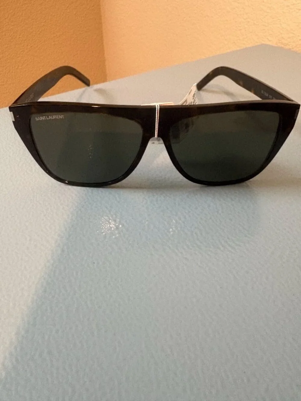 Saint Laurent SL 1 Slim 002 Sunglasses-Color: Havana/Grey, NWT and Case